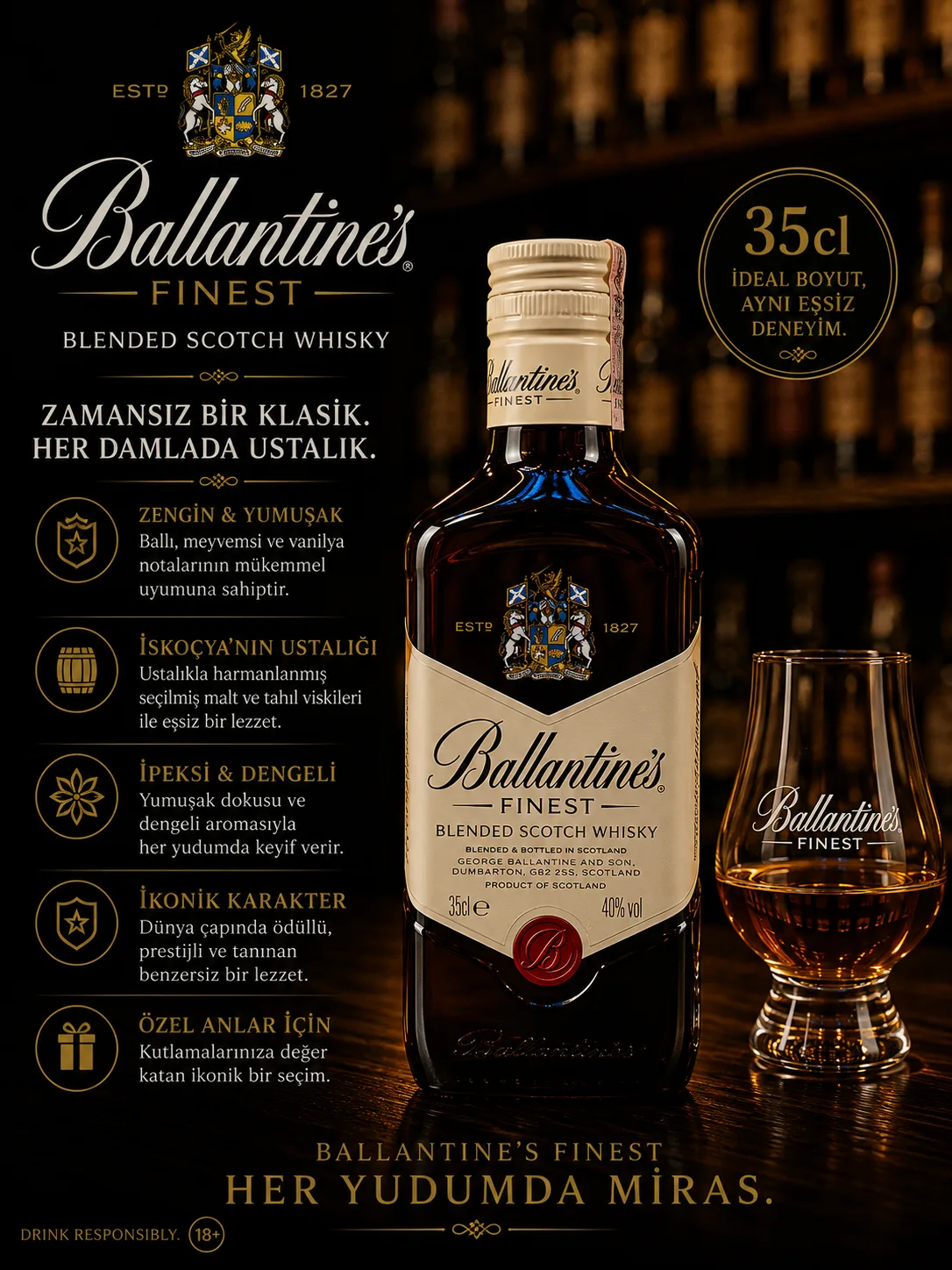 BALLANTİNES FINEST 35CL BALLANTİNES — Anatolya Experience