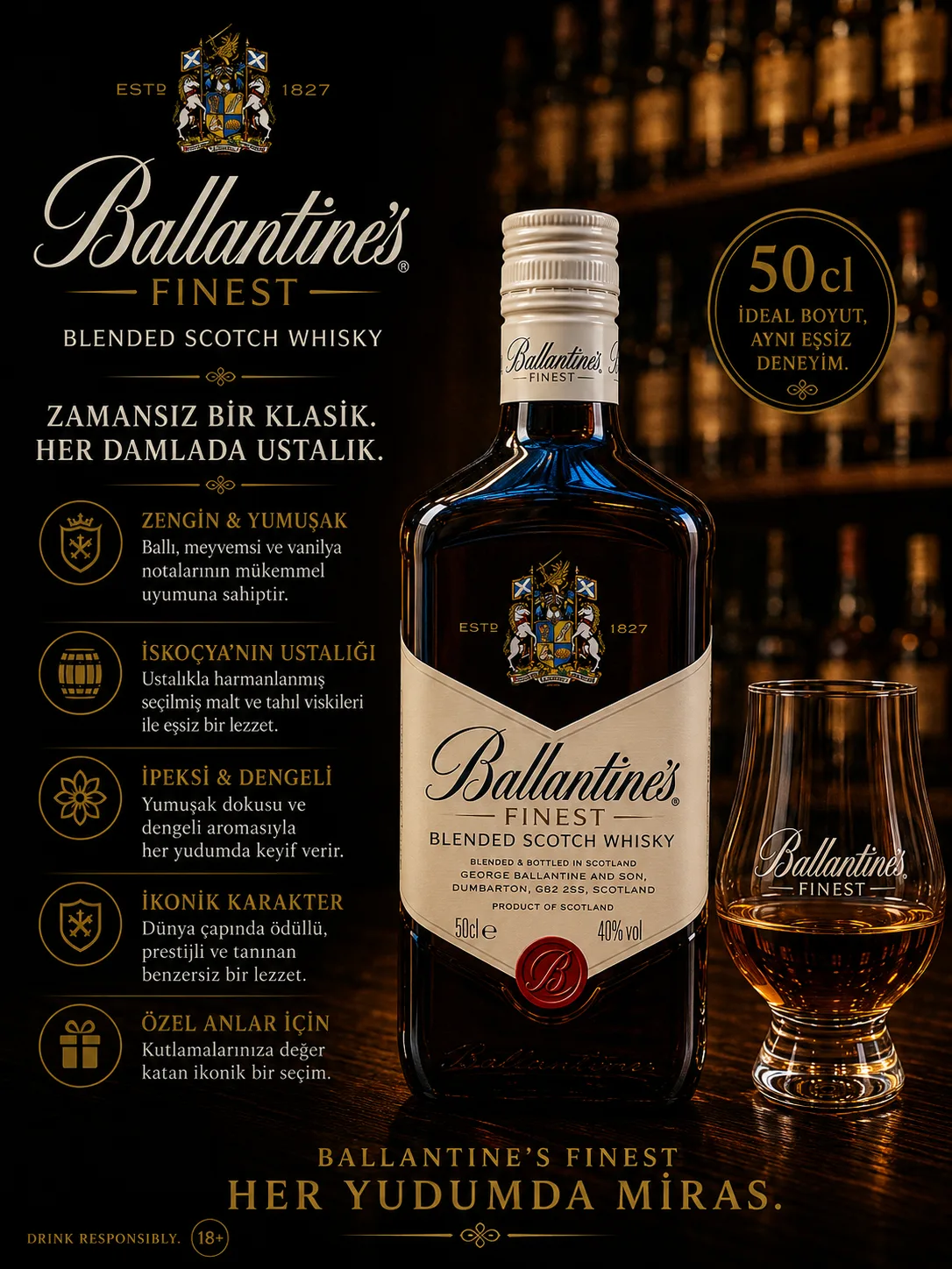 BALLANTİNES FINEST 50CL BALLANTİNES — Anatolya Experience